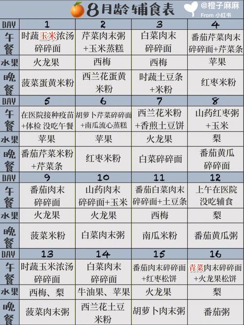 8个月的国内代孕宝宝吃什么辅食